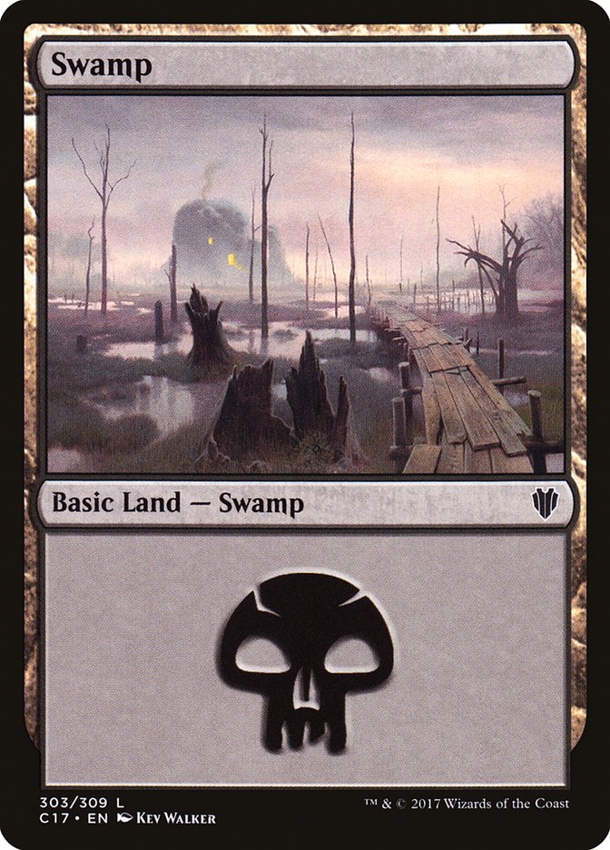 Swamp (303) [Commander 2017] MTG Single Magic: The Gathering | Red Claw Gaming