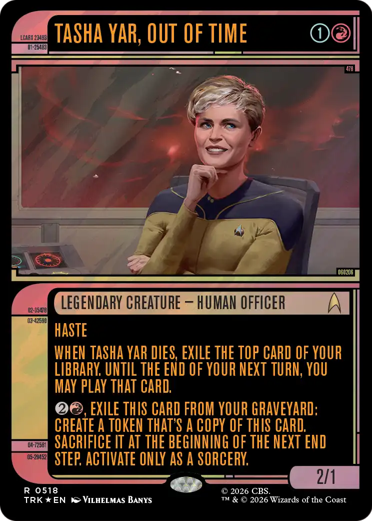 Tasha Yar, Out of Time (Showcase) (Surge Foil) [Star Trek] | Red Claw Gaming