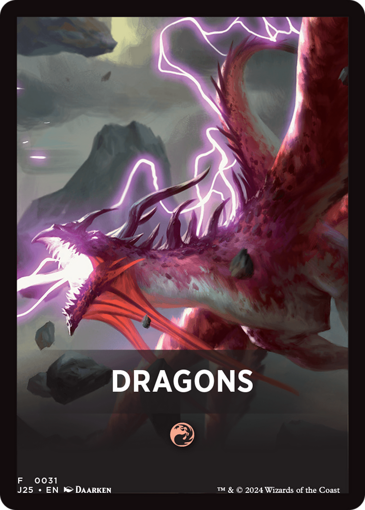 Dragons Theme Card [Foundations Jumpstart Front Cards] MTG Single Magic: The Gathering | Red Claw Gaming