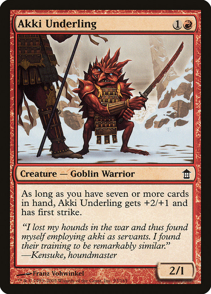 Akki Underling [Saviors of Kamigawa] MTG Single Magic: The Gathering    | Red Claw Gaming