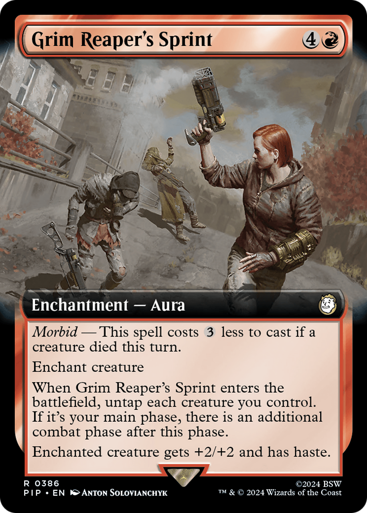 Grim Reaper's Sprint (Extended Art) [Fallout] MTG Single Magic: The Gathering | Red Claw Gaming