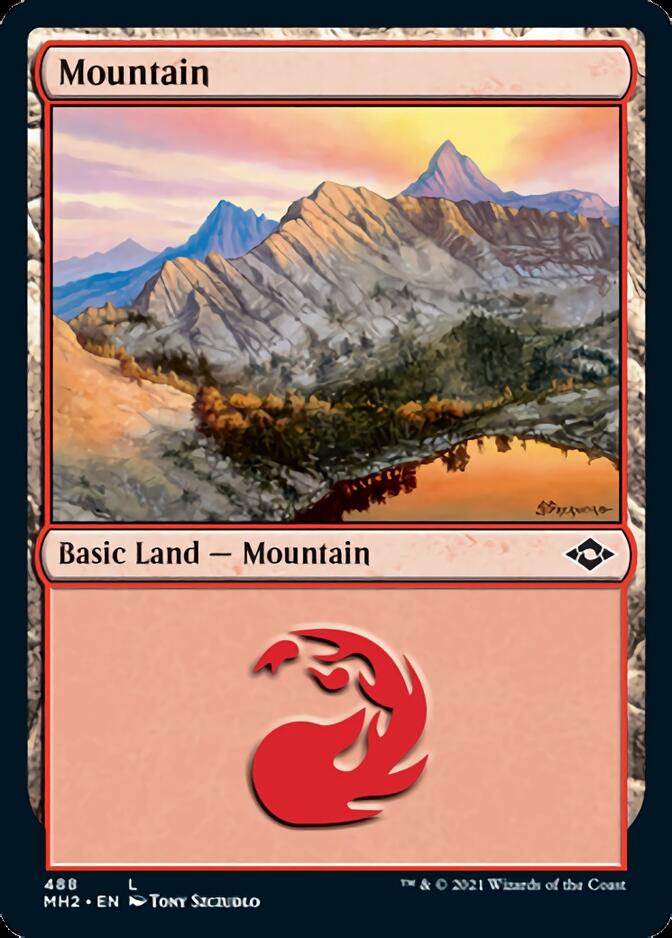 Mountain (488) (Foil Etched) [Modern Horizons 2] MTG Single Magic: The Gathering | Red Claw Gaming