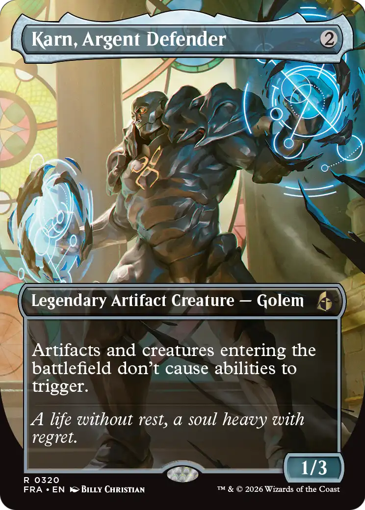 Karn, Argent Defender (Borderless) [Reality Fracture] MTG Single Magic: The Gathering | Red Claw Gaming
