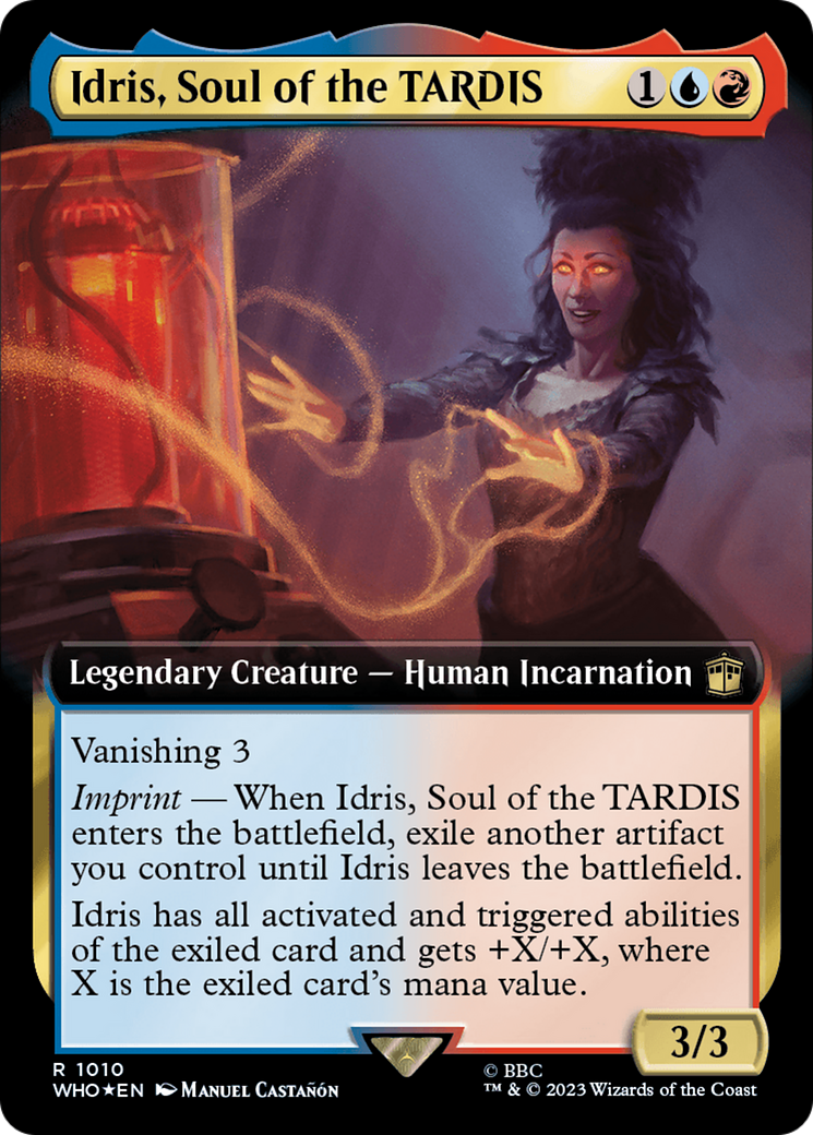 Idris, Soulu of the TARDIS (Extended Art) (Surge Foil) [Doctor Who] MTG Single Magic: The Gathering    | Red Claw Gaming