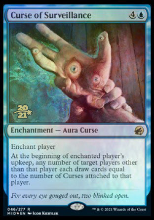 Curse of Surveillance [Innistrad: Midnight Hunt Prerelease Promos] MTG Single Magic: The Gathering | Red Claw Gaming