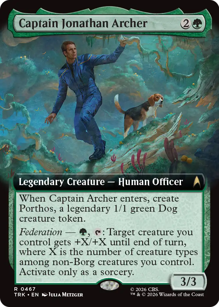 Captain Jonathan Archer (Extended Art) [Star Trek] MTG Single Magic: The Gathering | Red Claw Gaming