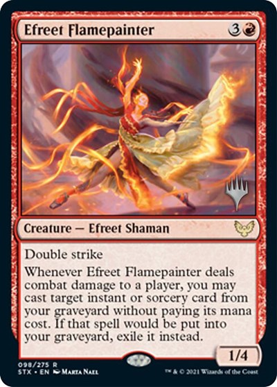 Efreet Flamepainter (Promo Pack) [Strixhaven: School of Mages Promos] MTG Single Magic: The Gathering | Red Claw Gaming