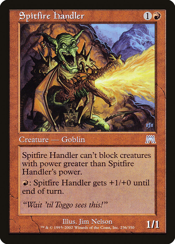 Spitfire Handler [Onslaught] MTG Single Magic: The Gathering | Red Claw Gaming