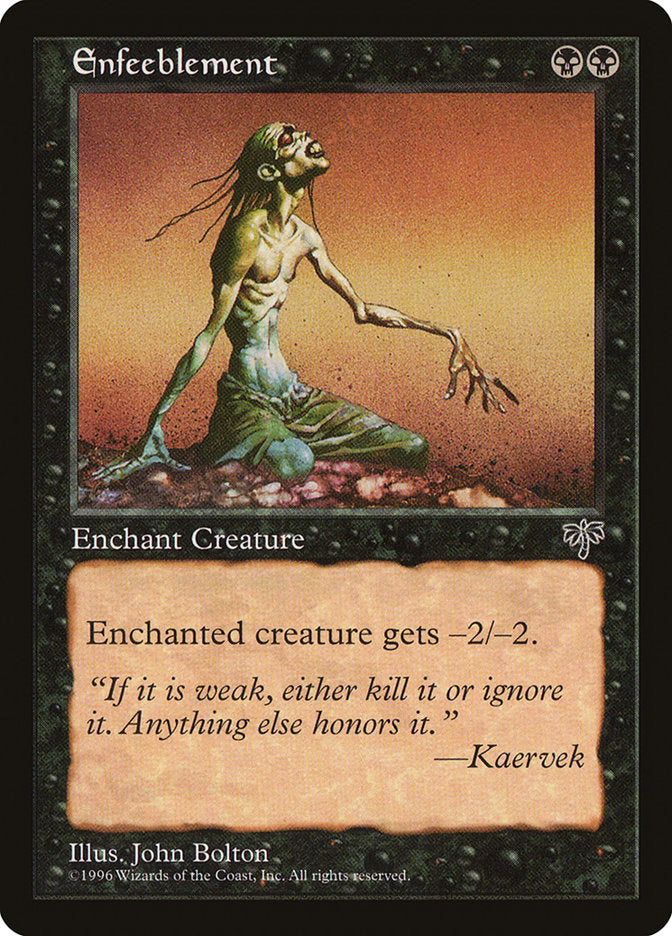 Enfeeblement [Mirage] MTG Single Magic: The Gathering | Red Claw Gaming