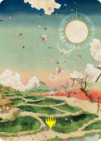 Plains 1 Art Card (Gold-Stamped Signature) [Kamigawa: Neon Dynasty Art Series] MTG Single Magic: The Gathering | Red Claw Gaming