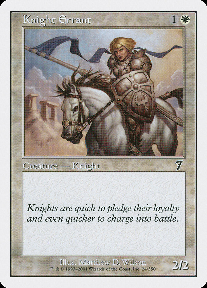 Knight Errant [Seventh Edition] MTG Single Magic: The Gathering | Red Claw Gaming