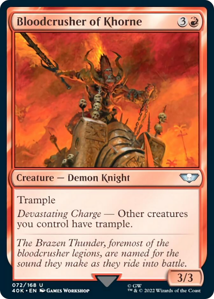 Bloodcrusher of Khorne (Surge Foil) [Warhammer 40,000] MTG Single Magic: The Gathering | Red Claw Gaming