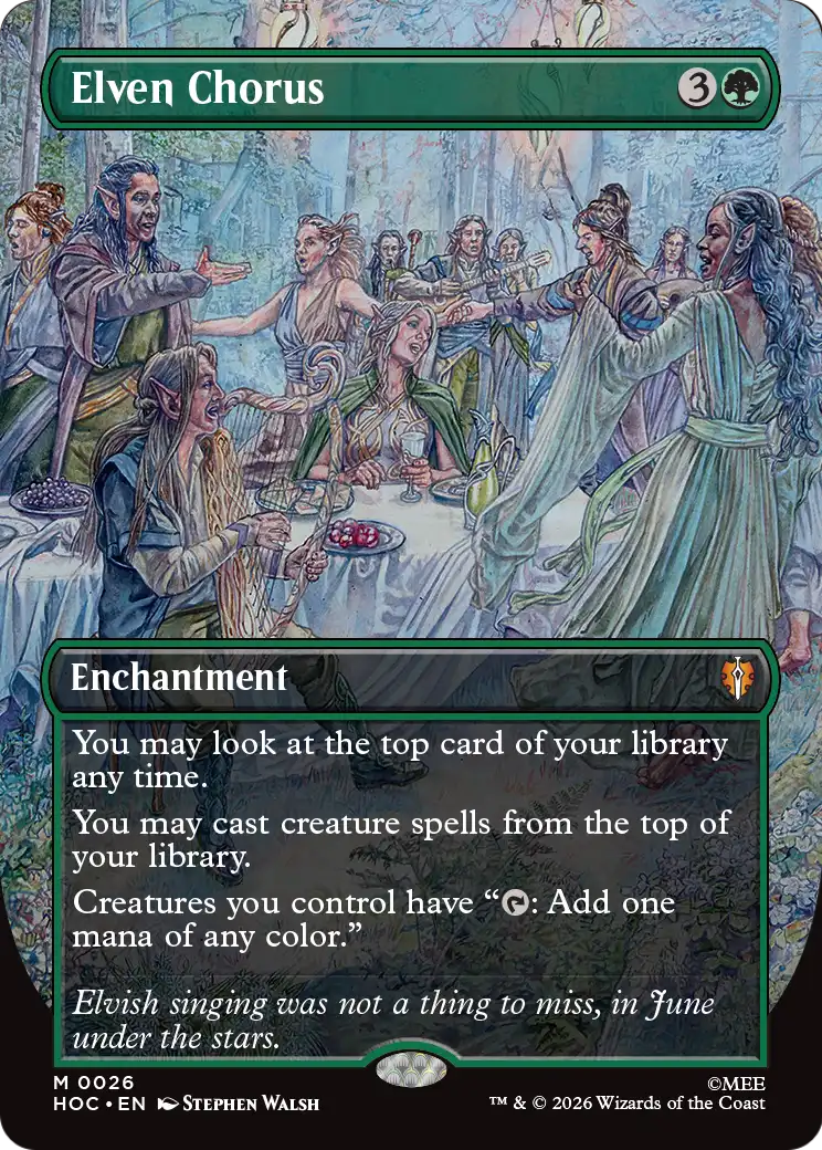 Elven Chorus (Borderless) [The Hobbit: Eternal-Legal] | Red Claw Gaming