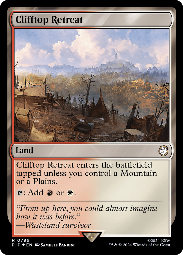 Clifftop Retreat (Surge Foil) [Fallout] MTG Single Magic: The Gathering    | Red Claw Gaming