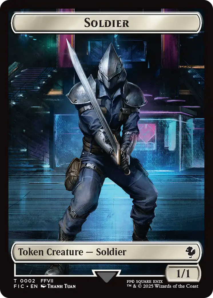 Soldier // Rebel Double-Sided Token [FINAL FANTASY Commander Tokens] MTG Single Magic: The Gathering | Red Claw Gaming