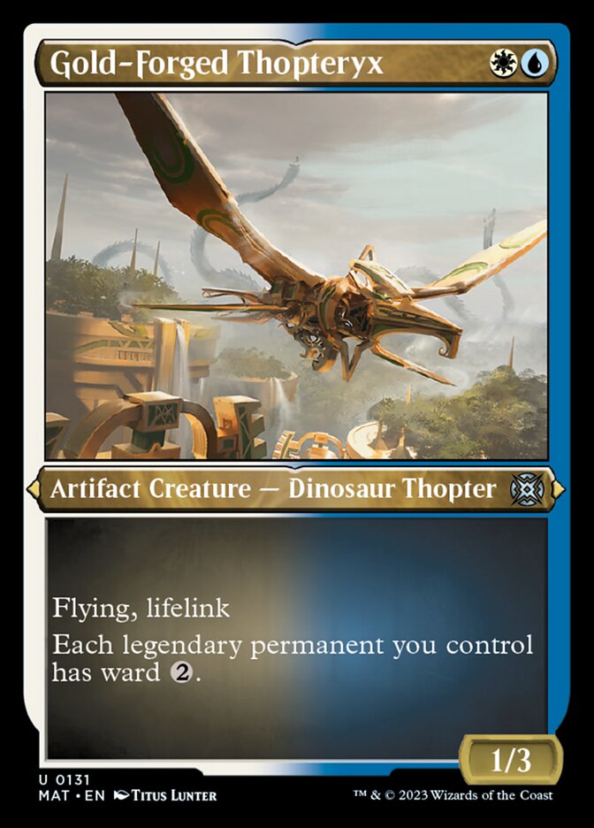 Gold-Forged Thopteryx (Foil Etched) [March of the Machine: The Aftermath] MTG Single Magic: The Gathering | Red Claw Gaming