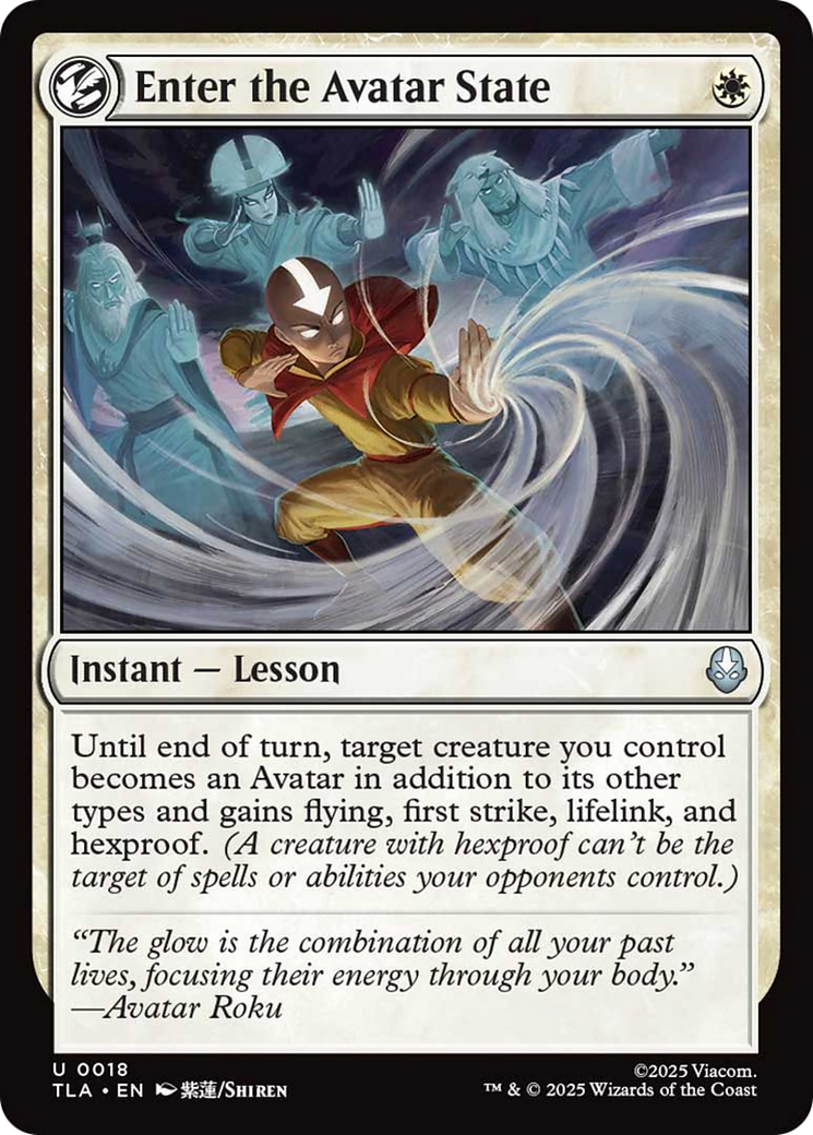 Enter the Avatar State [Avatar: The Last Airbender] MTG Single Magic: The Gathering | Red Claw Gaming