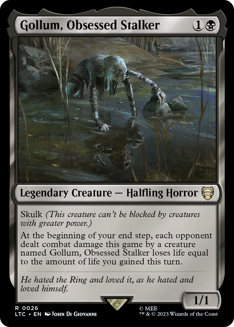 Gollum, Obsessed Stalker [The Lord of the Rings: Tales of Middle-Earth Commander] MTG Single Magic: The Gathering | Red Claw Gaming