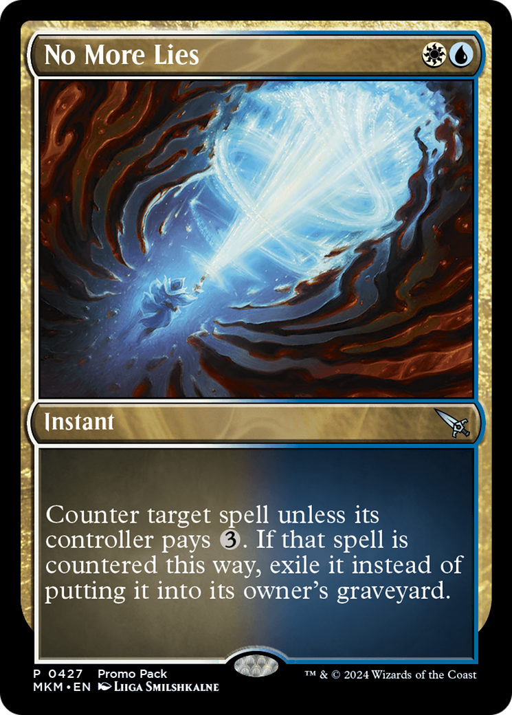 No More Lies (Promo Pack) [Murders at Karlov Manor Promos] MTG Single Magic: The Gathering | Red Claw Gaming