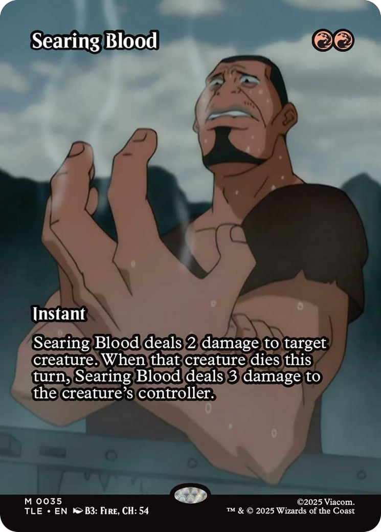 Searing Blood (Borderless) [Avatar: The Last Airbender: Eternal-Legal] MTG Single Magic: The Gathering | Red Claw Gaming