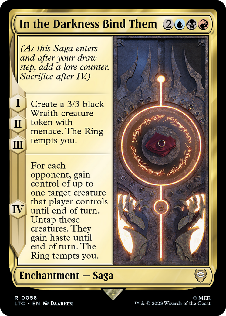 In the Darkness Bind Them [The Lord of the Rings: Tales of Middle-Earth Commander] MTG Single Magic: The Gathering | Red Claw Gaming