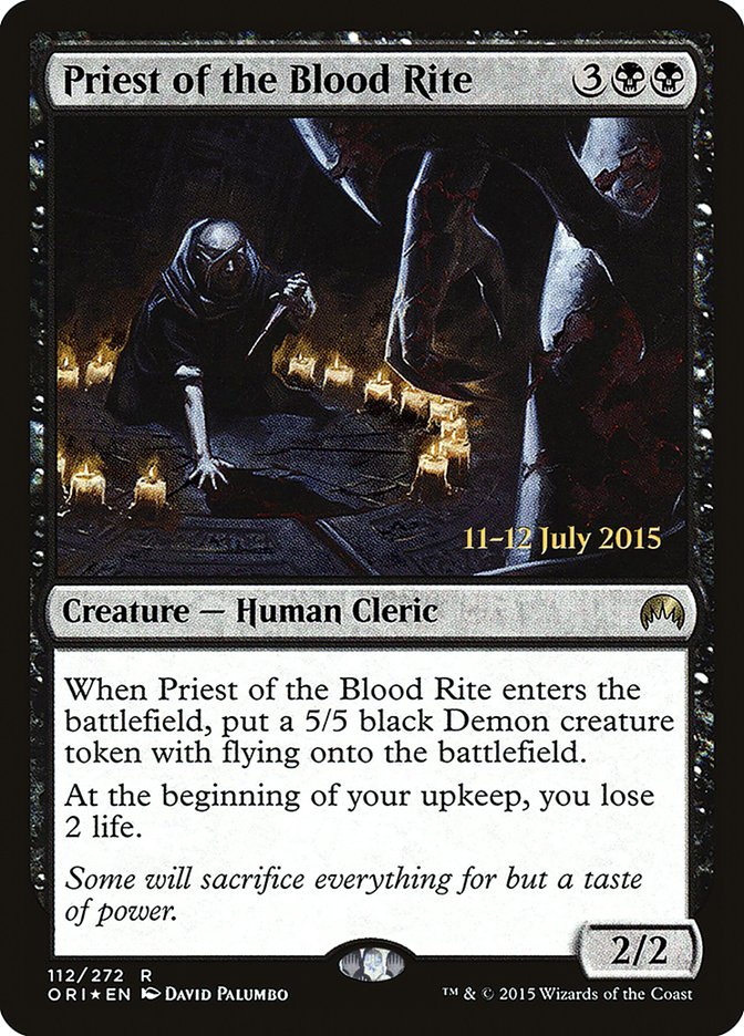 Priest of the Blood Rite [Magic Origins Prerelease Promos] MTG Single Magic: The Gathering | Red Claw Gaming