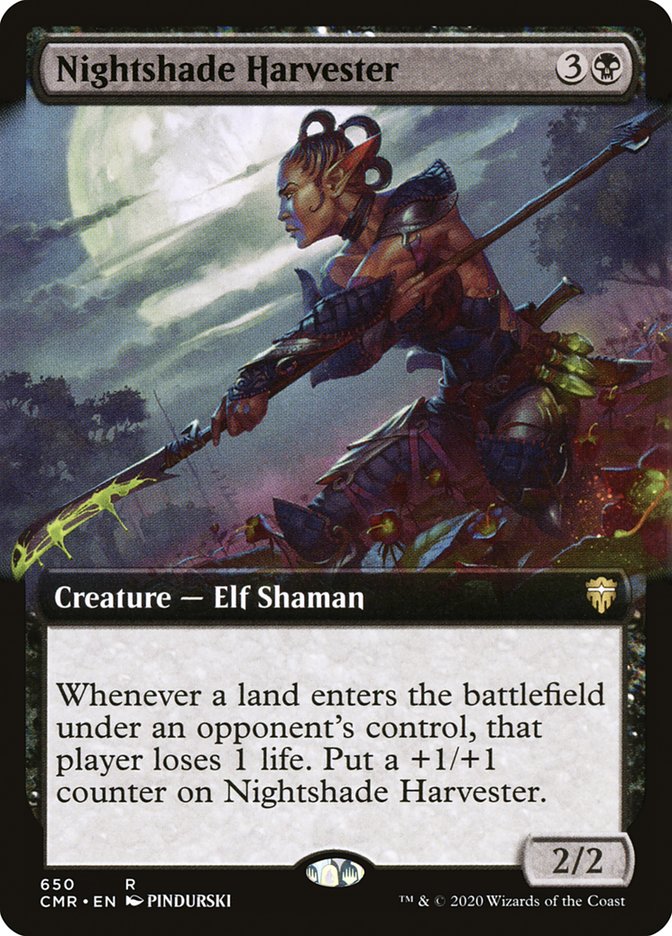 Nightshade Harvester (Extended Art) [Commander Legends] MTG Single Magic: The Gathering | Red Claw Gaming