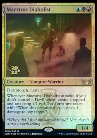 Maestros Diabolist [Streets of New Capenna Prerelease Promos] MTG Single Magic: The Gathering | Red Claw Gaming