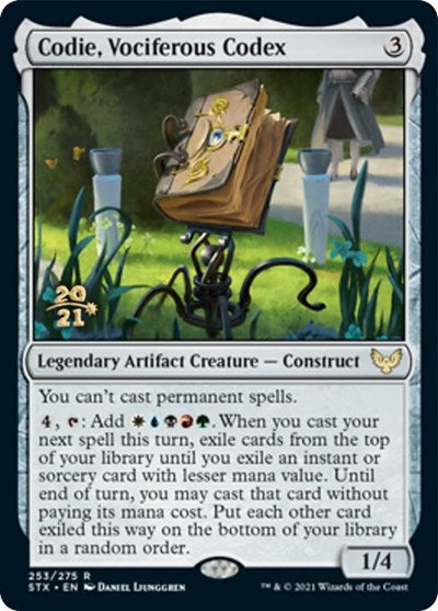 Codie, Vociferous Codex [Strixhaven: School of Mages Prerelease Promos] MTG Single Magic: The Gathering | Red Claw Gaming