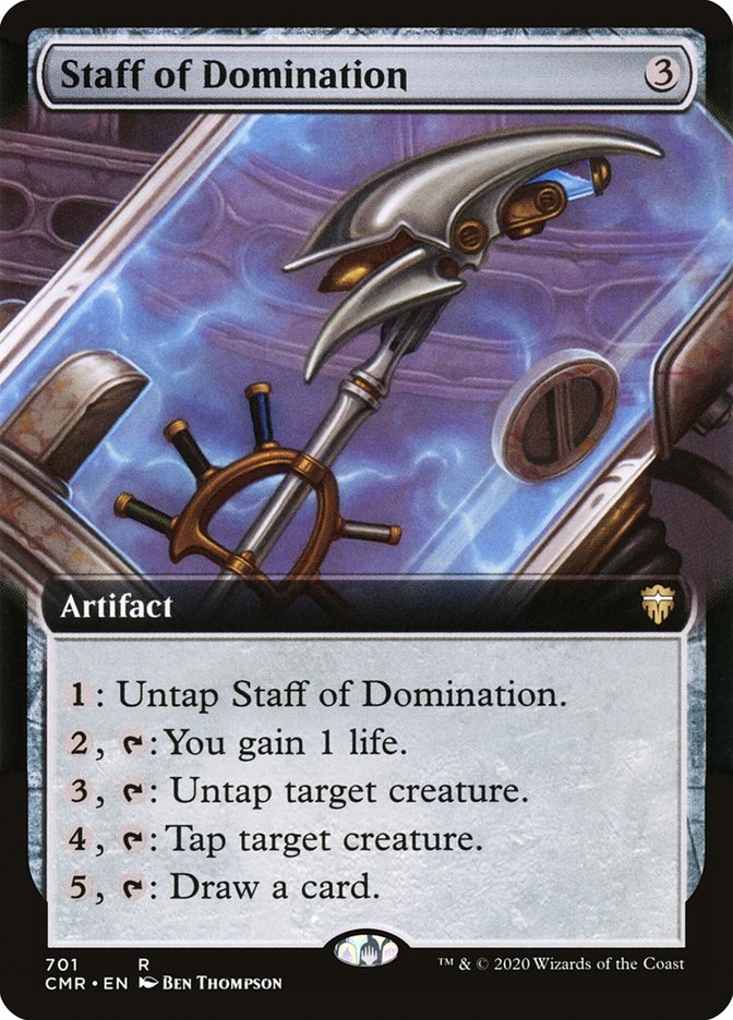 Staff of Domination (Extended Art) [Commander Legends] MTG Single Magic: The Gathering | Red Claw Gaming