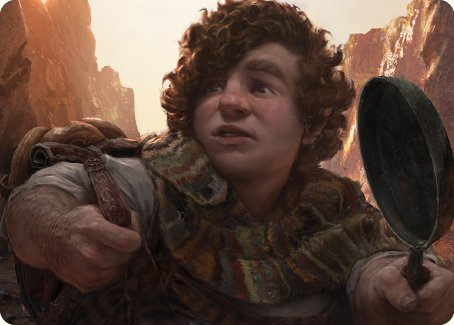 Sam, Loyal Attendant Art Card [The Lord of the Rings: Tales of Middle-earth Art Series] MTG Single Magic: The Gathering | Red Claw Gaming