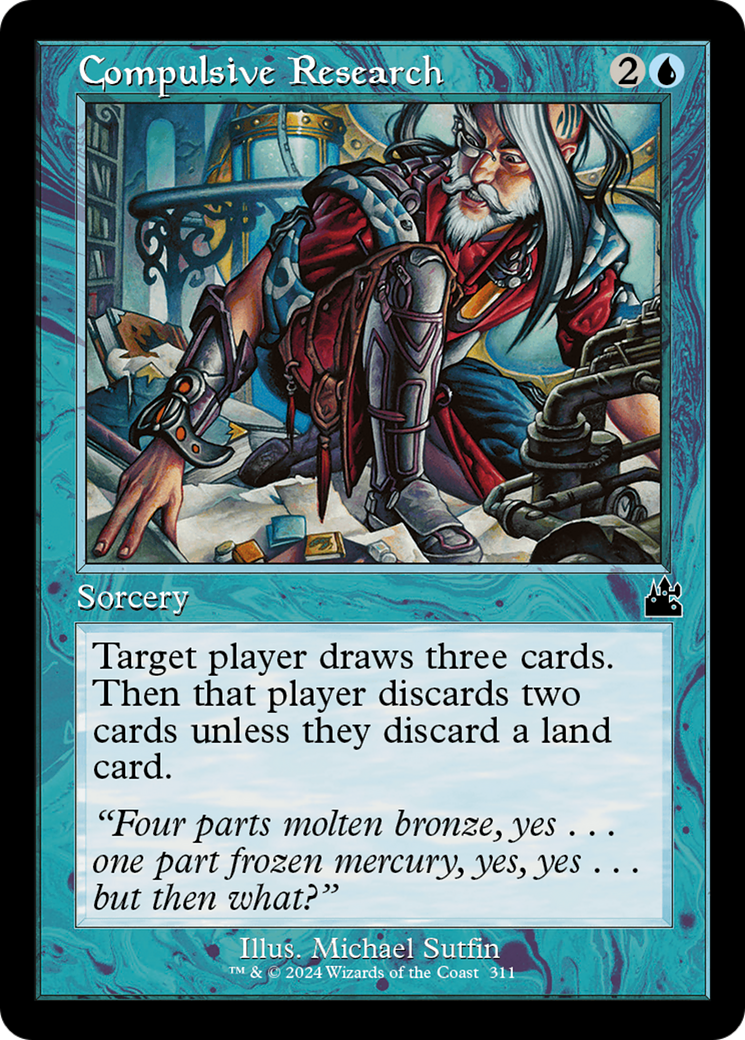 Compulsive Research (Retro Frame) [Ravnica Remastered] MTG Single Magic: The Gathering | Red Claw Gaming
