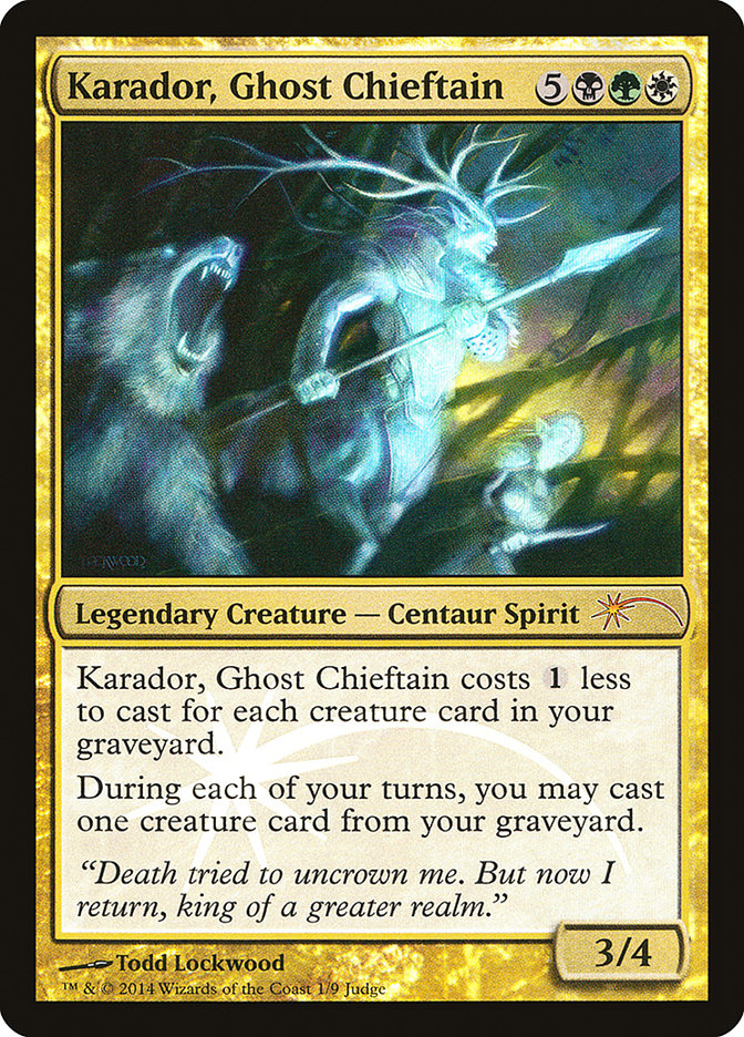 Karador, Ghost Chieftain [Judge Gift Cards 2014] MTG Single Magic: The Gathering | Red Claw Gaming