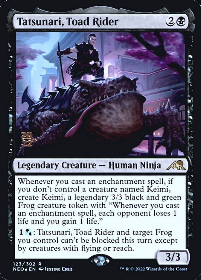 Tatsunari, Toad Rider [Kamigawa: Neon Dynasty Prerelease Promos] MTG Single Magic: The Gathering | Red Claw Gaming