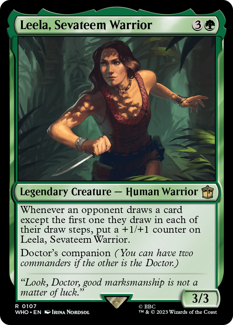 Leela, Sevateem Warrior [Doctor Who] MTG Single Magic: The Gathering | Red Claw Gaming