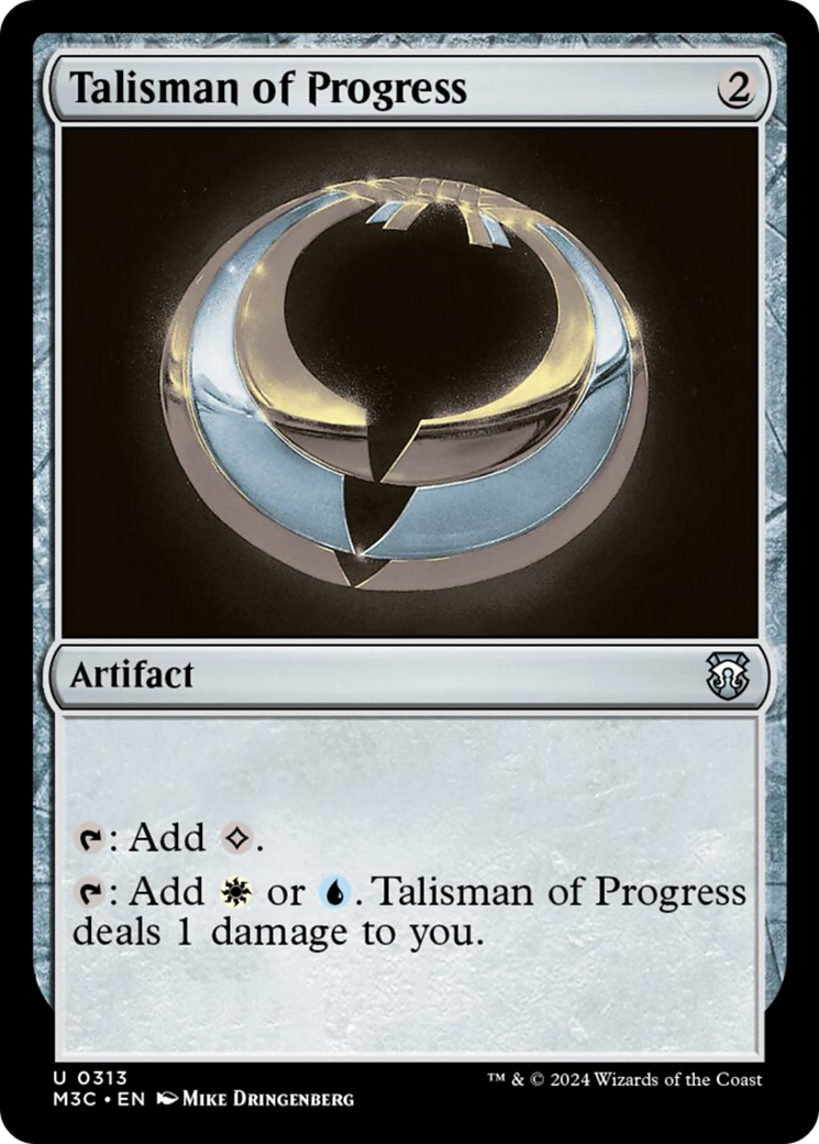 Talisman of Progress (Ripple Foil) [Modern Horizons 3 Commander] MTG Single Magic: The Gathering | Red Claw Gaming