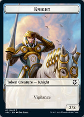 Knight // Saproling Double-Sided Token [Dungeons & Dragons: Adventures in the Forgotten Realms Commander Tokens] MTG Single Magic: The Gathering | Red Claw Gaming