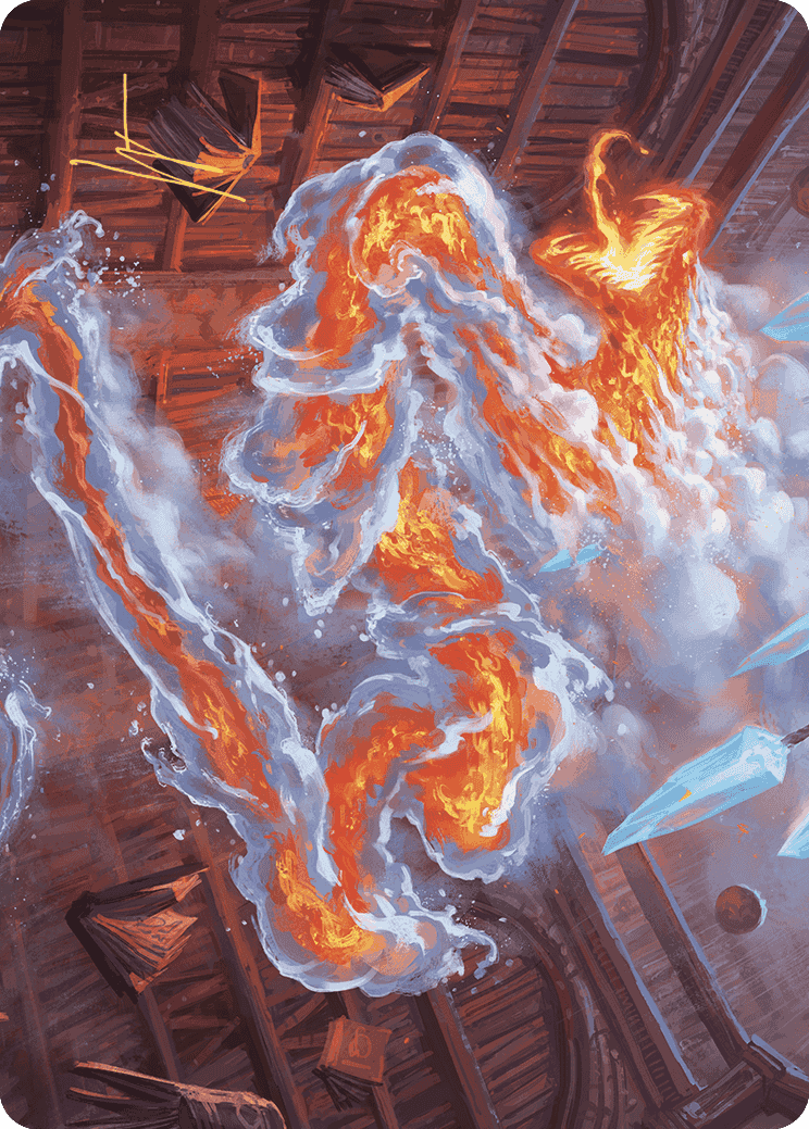 Scalding Viper Art Card (Gold-Stamped Signature) [Wilds of Eldraine Art Series] MTG Single Magic: The Gathering | Red Claw Gaming