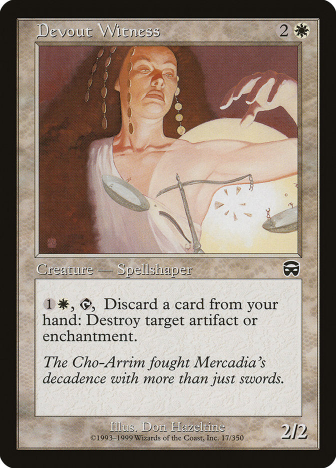 Devout Witness [Mercadian Masques] MTG Single Magic: The Gathering | Red Claw Gaming
