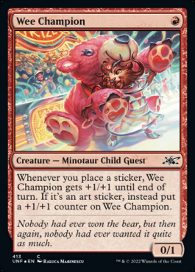 Wee Champion (Galaxy Foil) [Unfinity] MTG Single Magic: The Gathering    | Red Claw Gaming