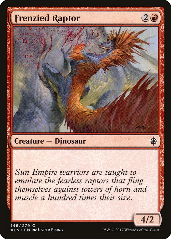 Frenzied Raptor [Ixalan] MTG Single Magic: The Gathering | Red Claw Gaming