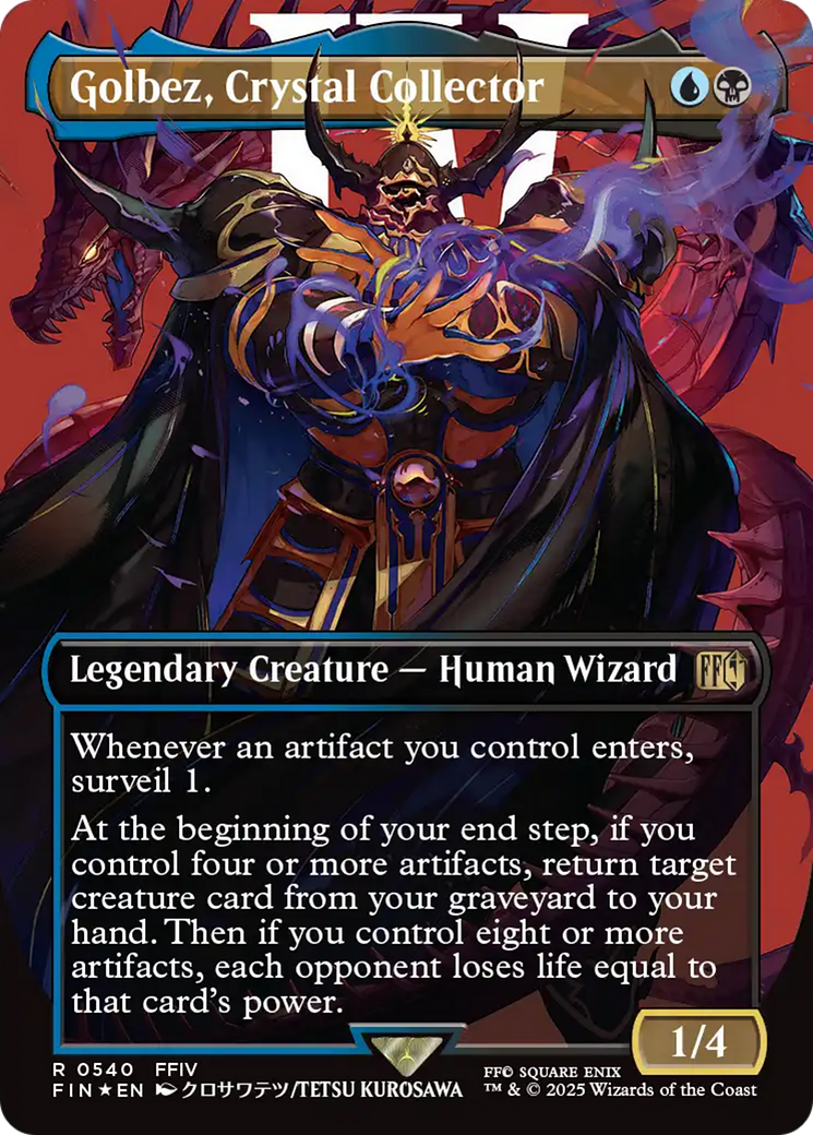 Golbez, Crystal Collector (Borderless) (Surge Foil) [FINAL FANTASY] MTG Single Magic: The Gathering | Red Claw Gaming