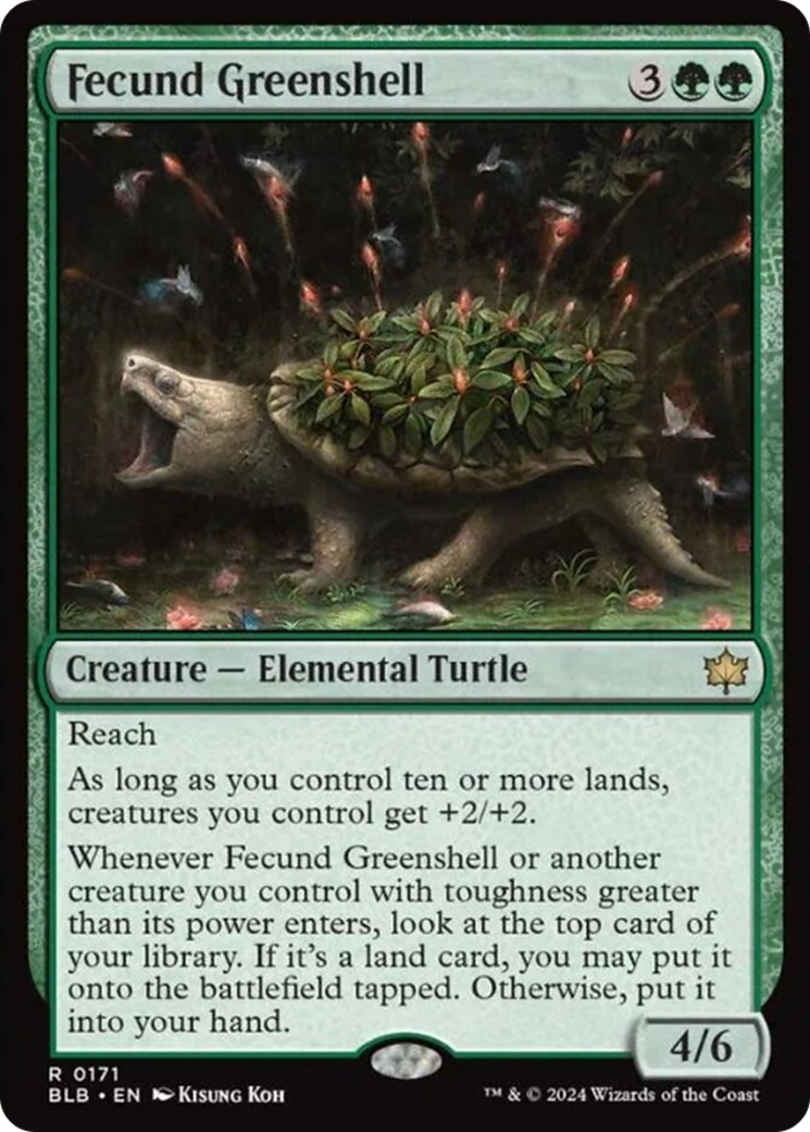 Fecund Greenshell [Bloomburrow] MTG Single Magic: The Gathering | Red Claw Gaming