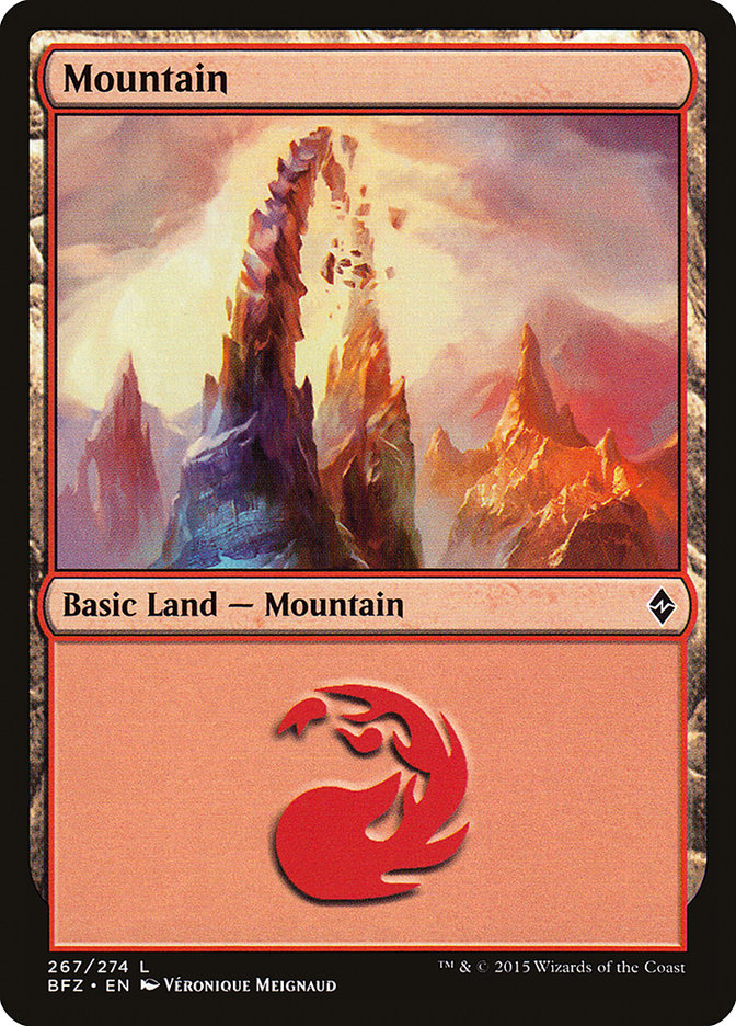 Mountain (267) [Battle for Zendikar] MTG Single Magic: The Gathering | Red Claw Gaming