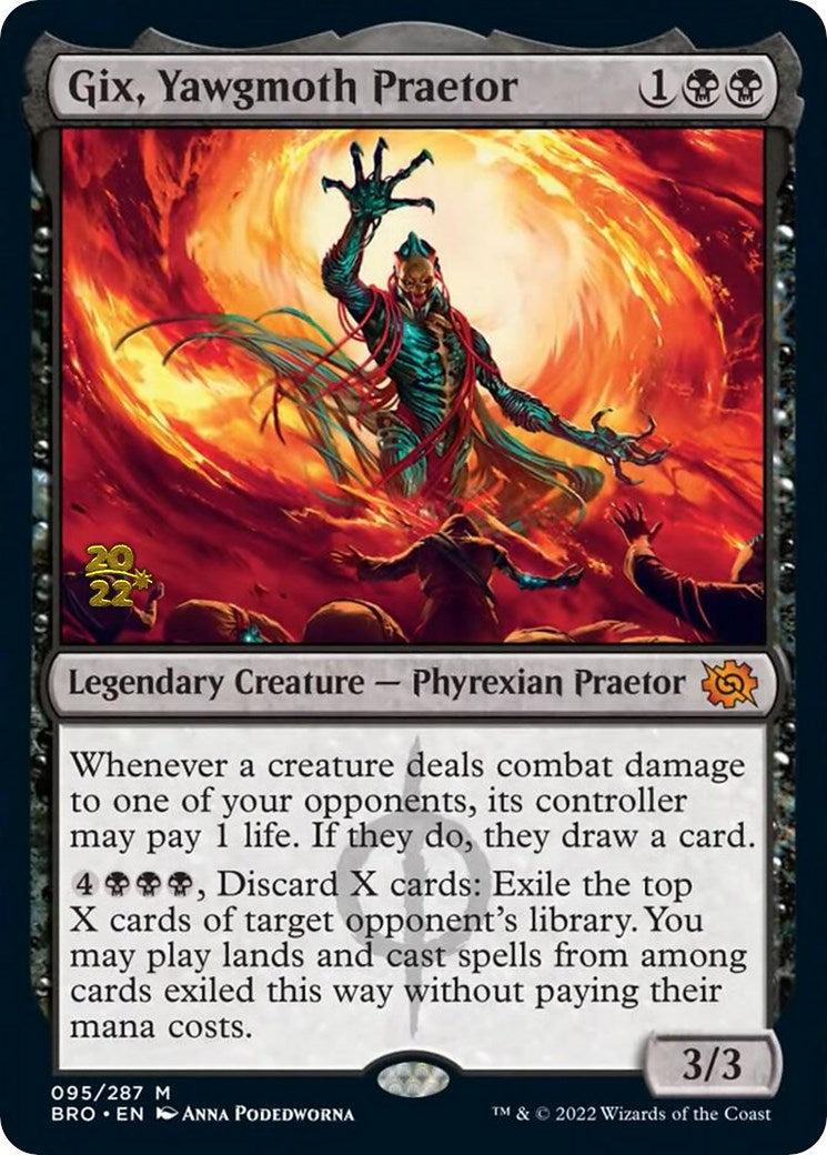 Gix, Yawgmoth Praetor [The Brothers' War Prerelease Promos] MTG Single Magic: The Gathering | Red Claw Gaming