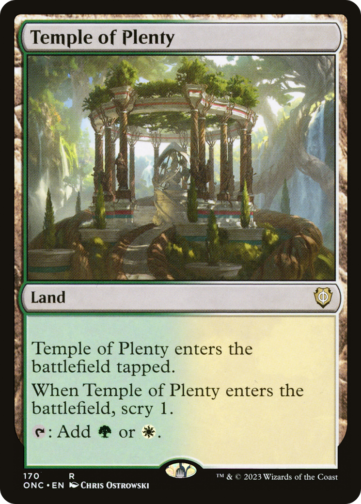 Temple of Plenty [Phyrexia: All Will Be One Commander] MTG Single Magic: The Gathering | Red Claw Gaming