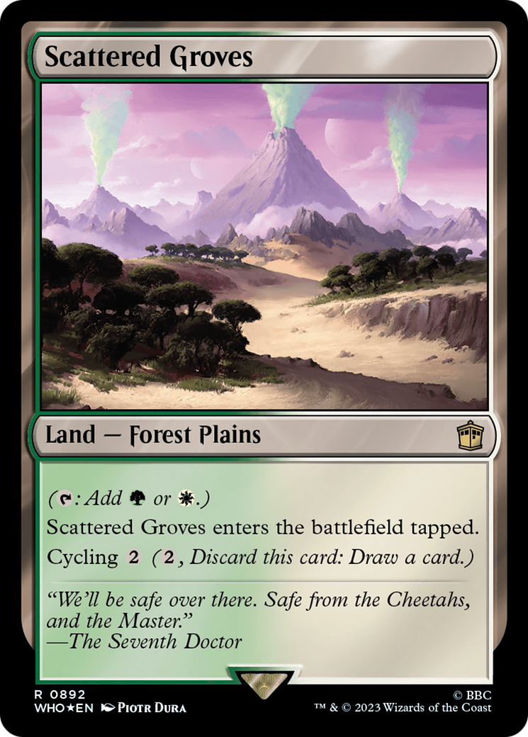 Scattered Groves (Surge Foil) [Doctor Who] MTG Single Magic: The Gathering    | Red Claw Gaming
