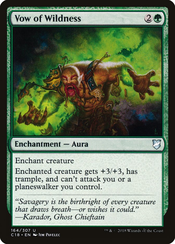 Vow of Wildness [Commander 2018] MTG Single Magic: The Gathering | Red Claw Gaming