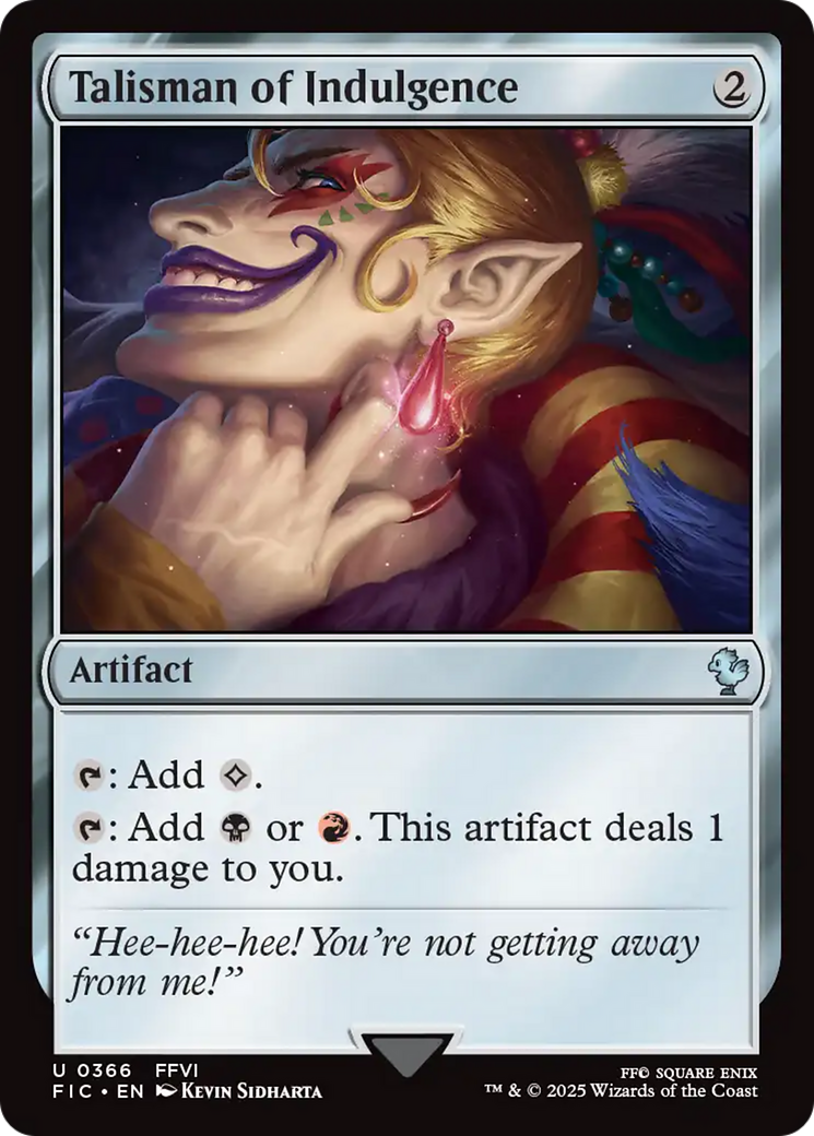 Talisman of Indulgence [FINAL FANTASY Commander] MTG Single Magic: The Gathering | Red Claw Gaming
