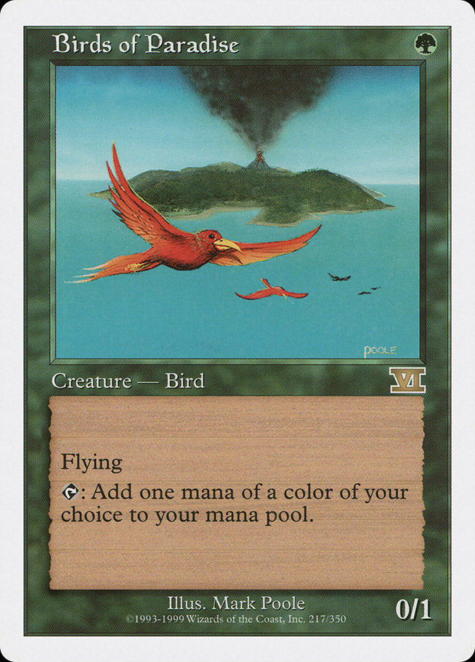 Birds of Paradise [Classic Sixth Edition] MTG Single Magic: The Gathering | Red Claw Gaming